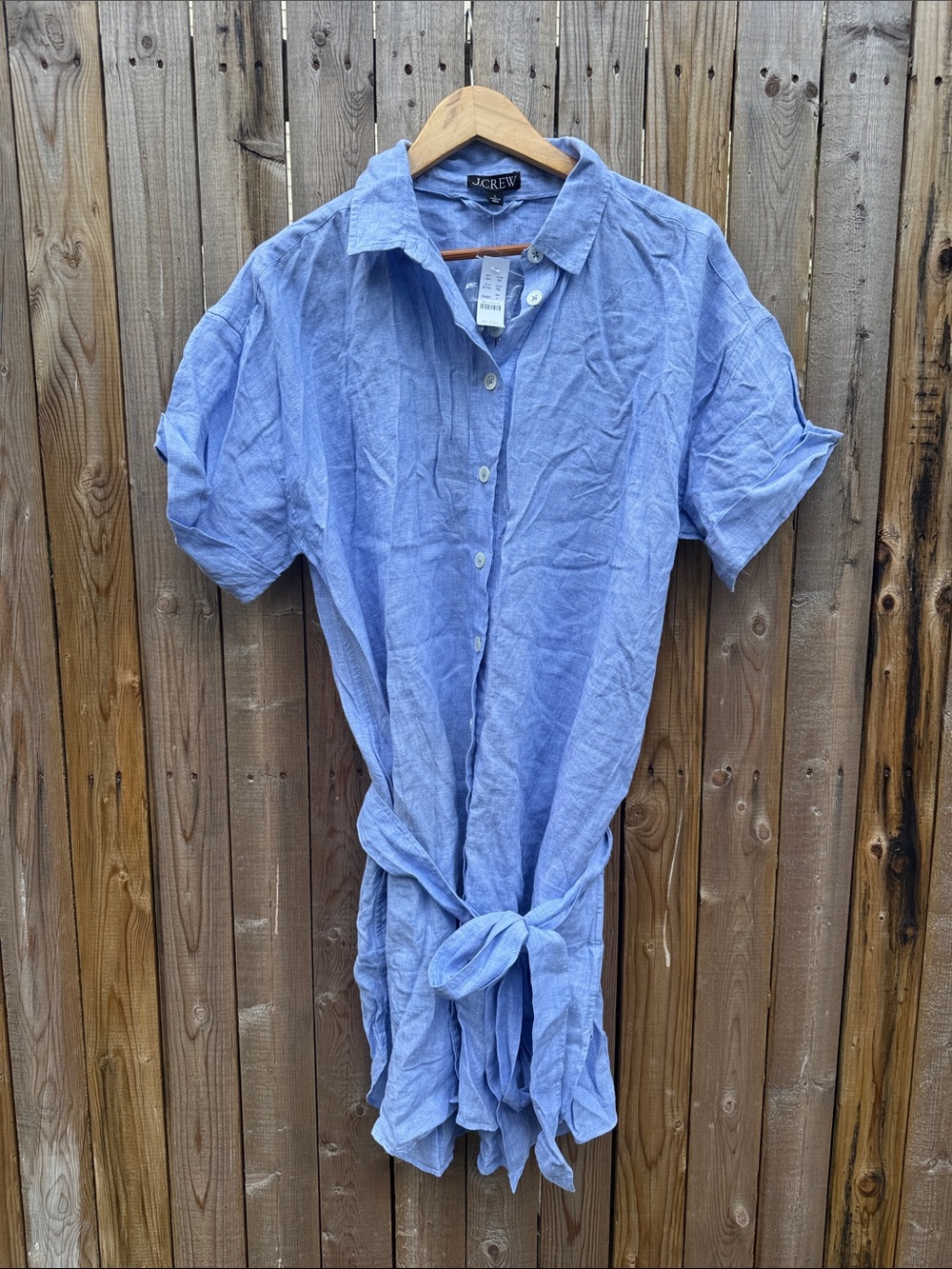J. Crew linen capitaine shirt dress NWT - Picture 2 of 9